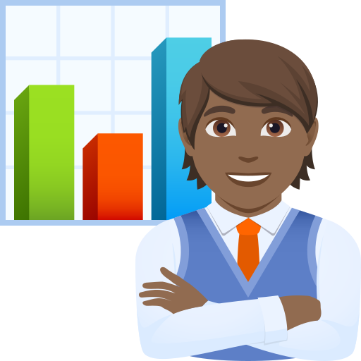 office worker: medium-dark skin tone — JoyPixels