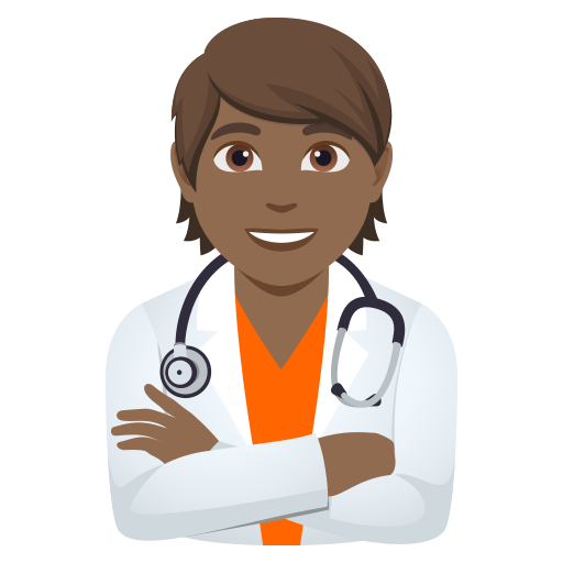 health worker: medium-dark skin tone — JoyPixels