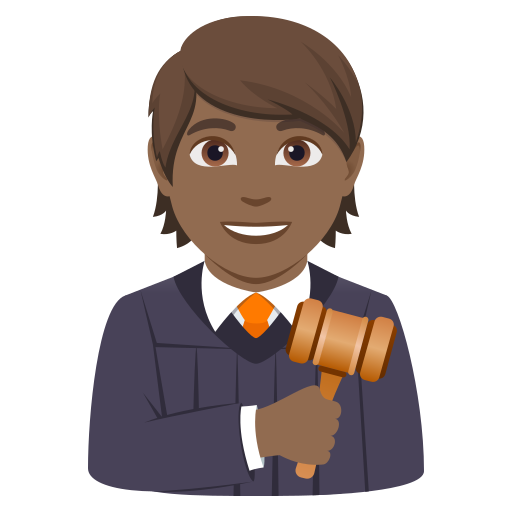 judge: medium-dark skin tone — JoyPixels