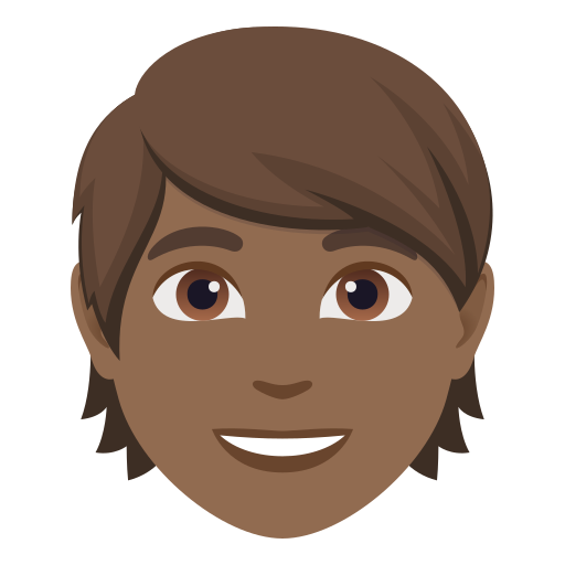 person: medium-dark skin tone — JoyPixels