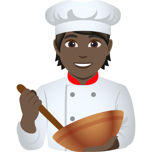 cook: dark skin tone — JoyPixels