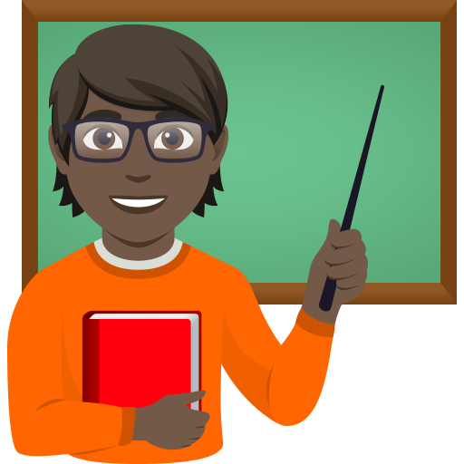 teacher: dark skin tone — JoyPixels