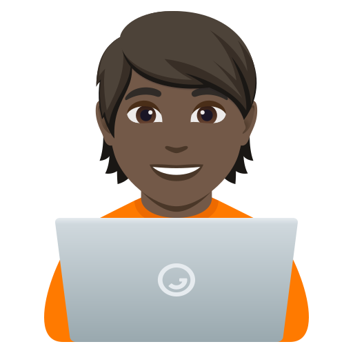 technologist: dark skin tone — JoyPixels