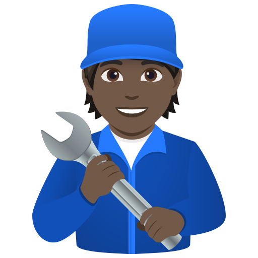 mechanic: dark skin tone — JoyPixels