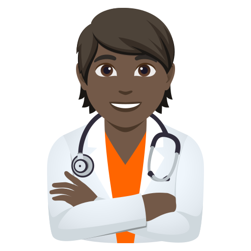 health worker: dark skin tone — JoyPixels