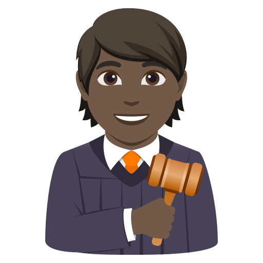 judge: dark skin tone — JoyPixels