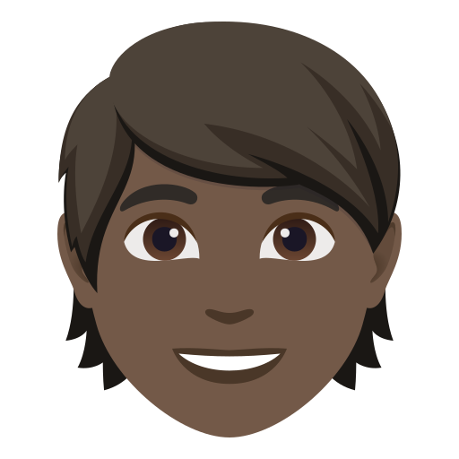 person: dark skin tone — JoyPixels