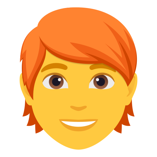 person: red hair — JoyPixels