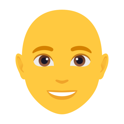 person: bald — JoyPixels