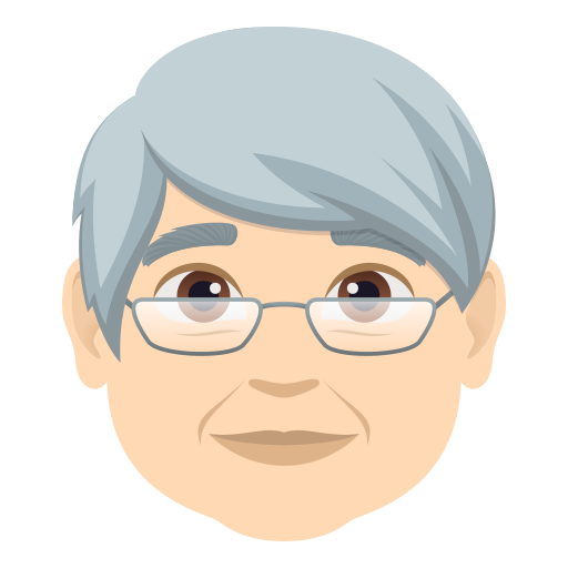 older person: light skin tone — JoyPixels