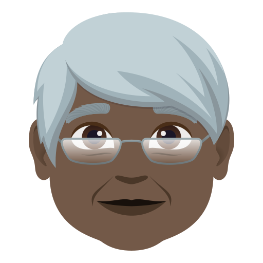 older person: dark skin tone — JoyPixels
