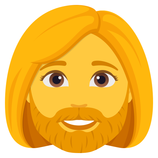 woman: beard — JoyPixels