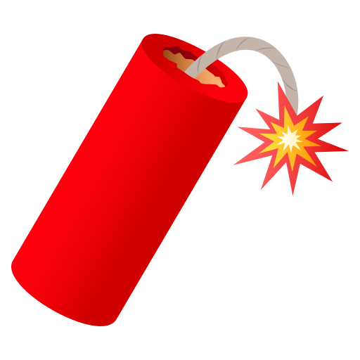 Firecracker as drawn by JoyPixels in 10.0