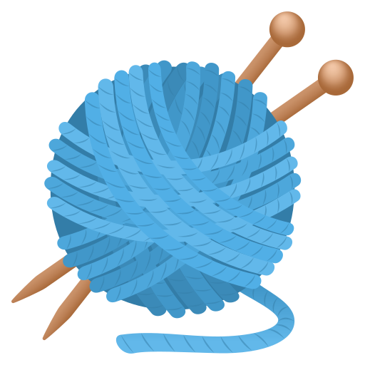 Yarn as drawn by JoyPixels in 10.0