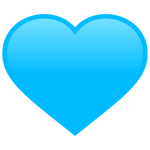 light blue heart — JoyPixels
