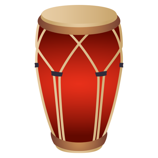 Long Drum as drawn by JoyPixels in 10.0