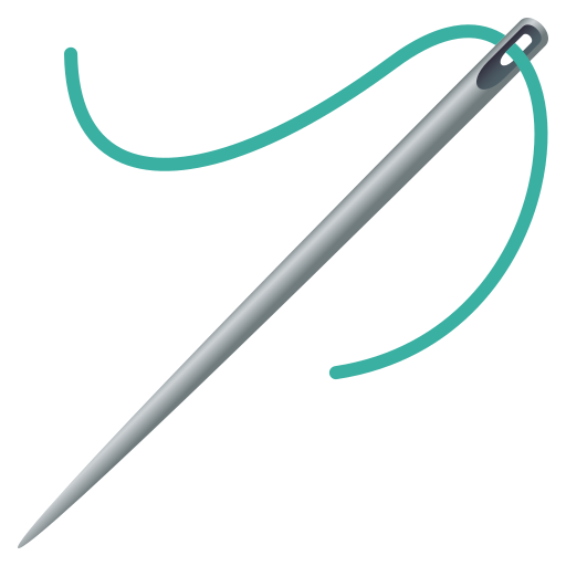 Sewing Needle as drawn by JoyPixels in 10.0