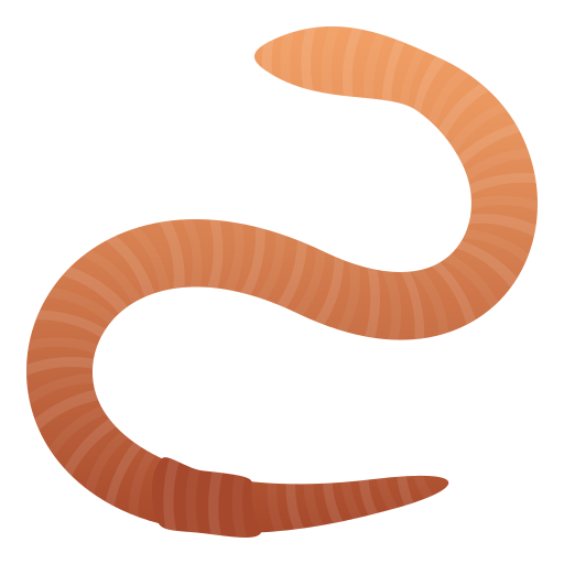 Worm as drawn by JoyPixels in 10.0