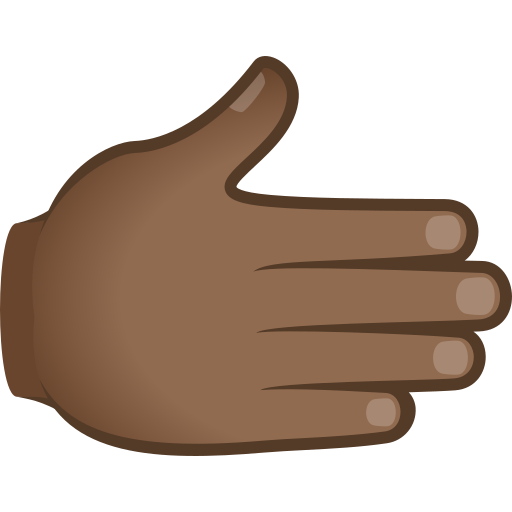 rightwards hand: medium-dark skin tone — JoyPixels