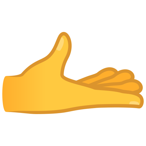 palm up hand — JoyPixels