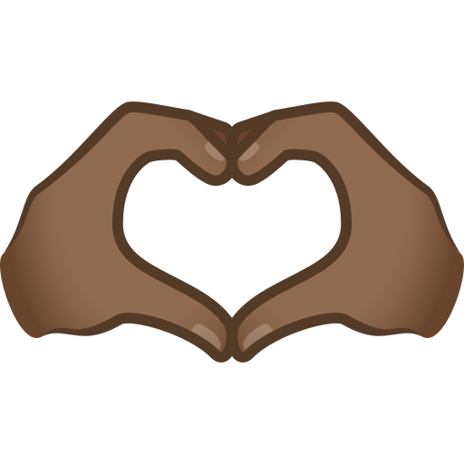 heart hands: medium-dark skin tone — JoyPixels