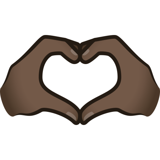 heart hands: dark skin tone — JoyPixels