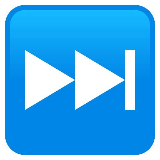 Next Track Button as drawn by JoyPixels in 10.0