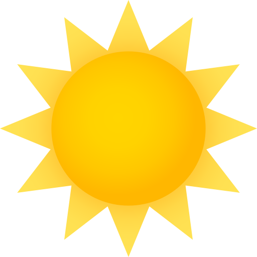 Sun as drawn by JoyPixels in 10.0