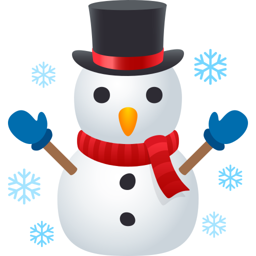 Snowman as drawn by JoyPixels in 10.0