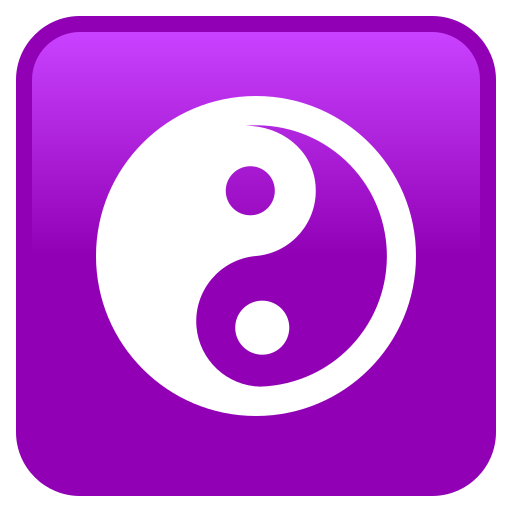 Yin Yang as drawn by JoyPixels in 10.0