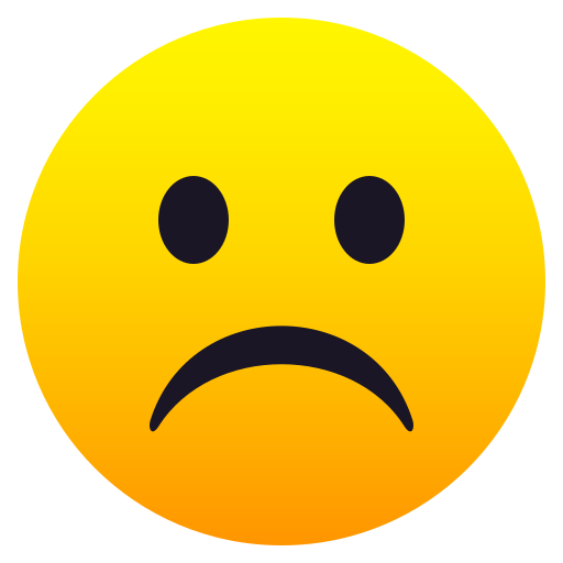 frowning face — JoyPixels