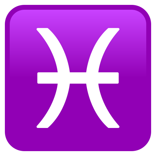 Pisces as drawn by JoyPixels in 10.0