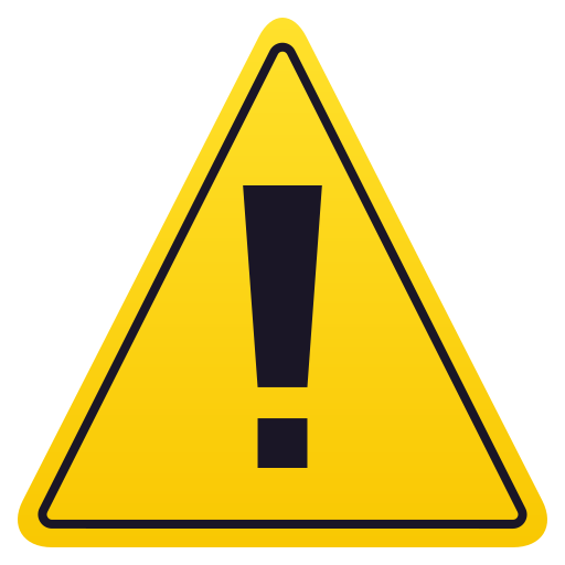 Warning as drawn by JoyPixels in 10.0