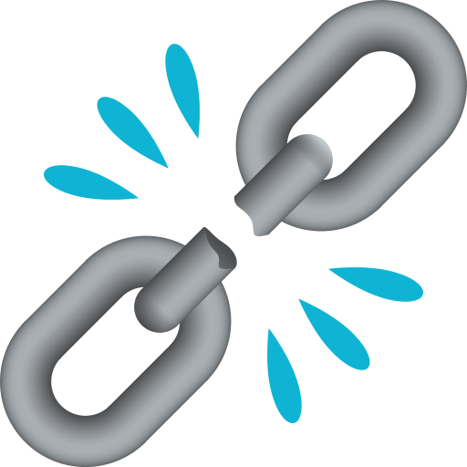 Broken Chain as drawn by JoyPixels in 10.0
