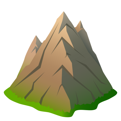 Mountain as drawn by JoyPixels in 10.0