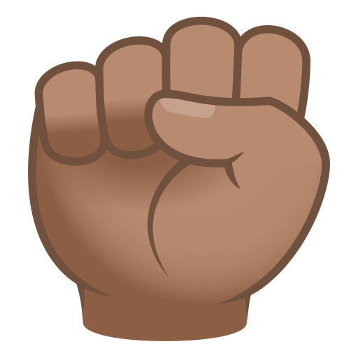 raised fist: medium skin tone — JoyPixels