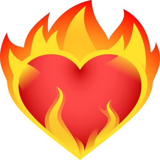heart on fire — JoyPixels
