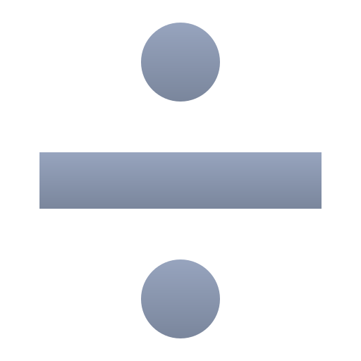 Divide as drawn by JoyPixels in 10.0