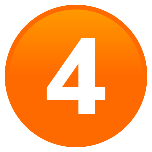 Digit Four as drawn by JoyPixels in 10.0