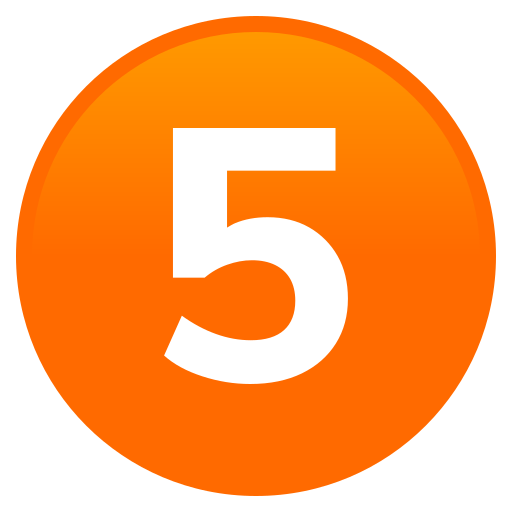 Digit Five as drawn by JoyPixels in 10.0