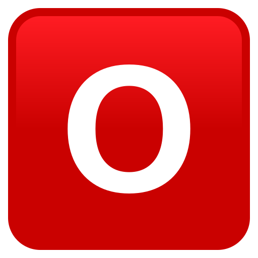 O button (blood type) as rendered by JoyPixels