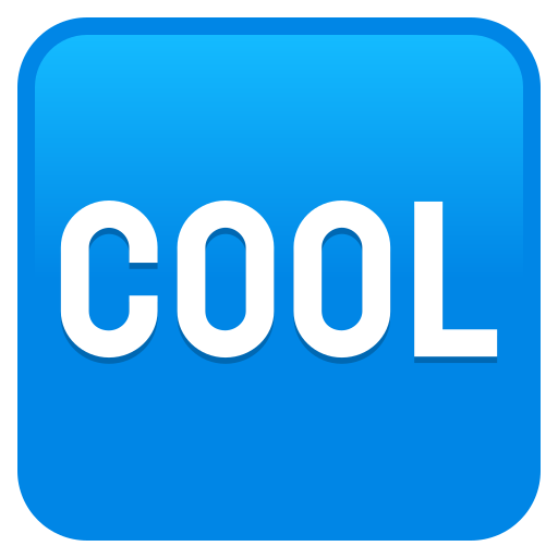 pulsante COOL as rendered by JoyPixels