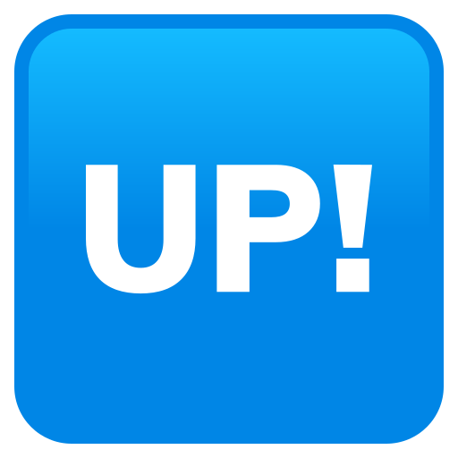 pulsante UP! as rendered by JoyPixels