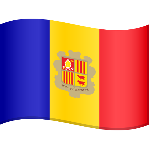 flag: Andorra as rendered by JoyPixels