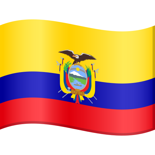 Flag: Ecuador as drawn by JoyPixels in 11.0