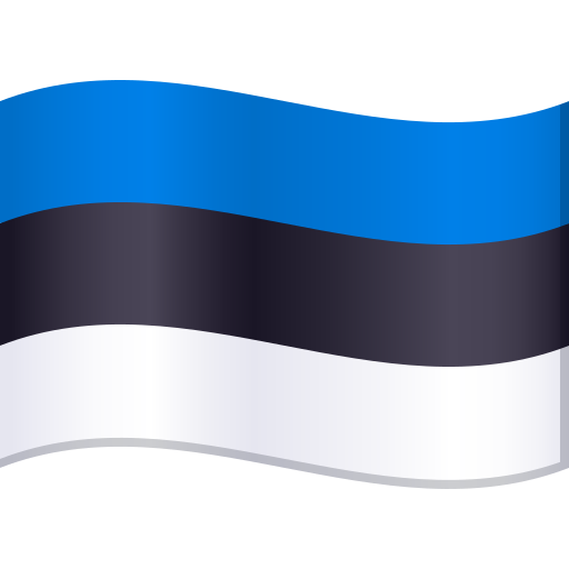 Flag: Estonia as drawn by JoyPixels in 11.0