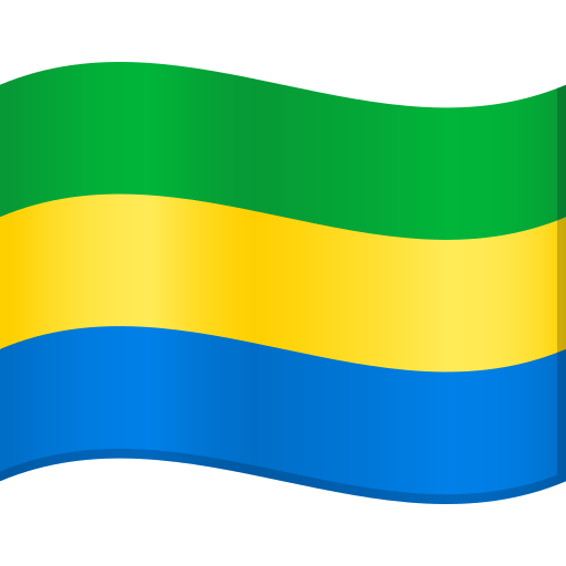 flag: Gabon as rendered by JoyPixels