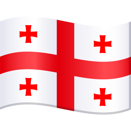 Flag: Georgia as drawn by JoyPixels in 11.0