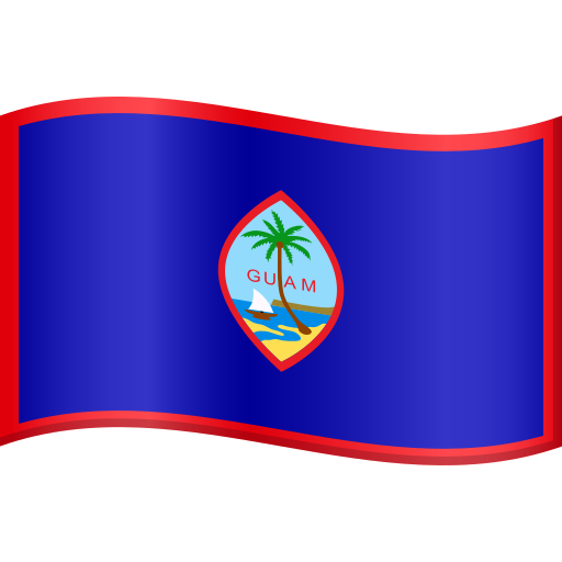 Flag: Guam as drawn by JoyPixels in 11.0