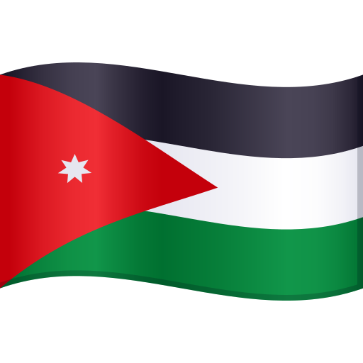 Flagge: Jordanien as rendered by JoyPixels